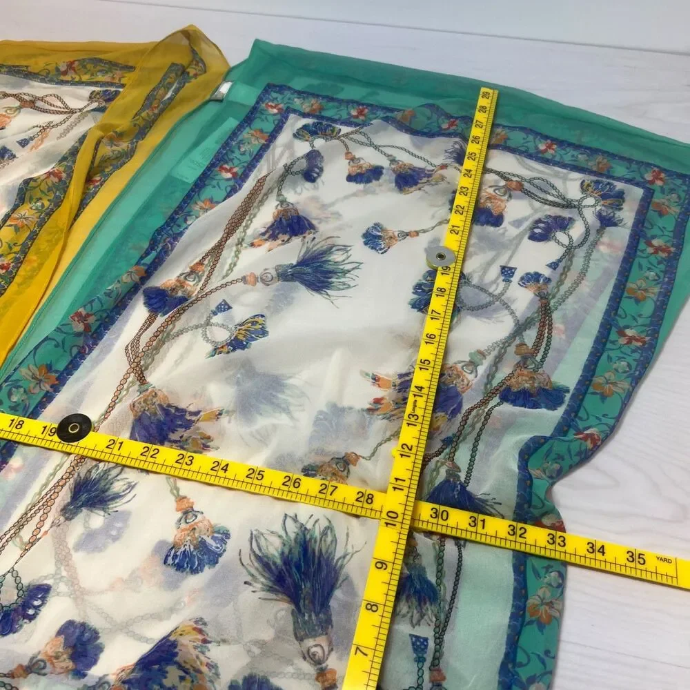 Chico's Botanical 100% Polyester Ruana Wrap Shawl Multicolor One‎ Size NWT